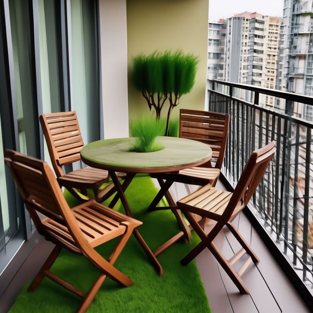 газон на балконе